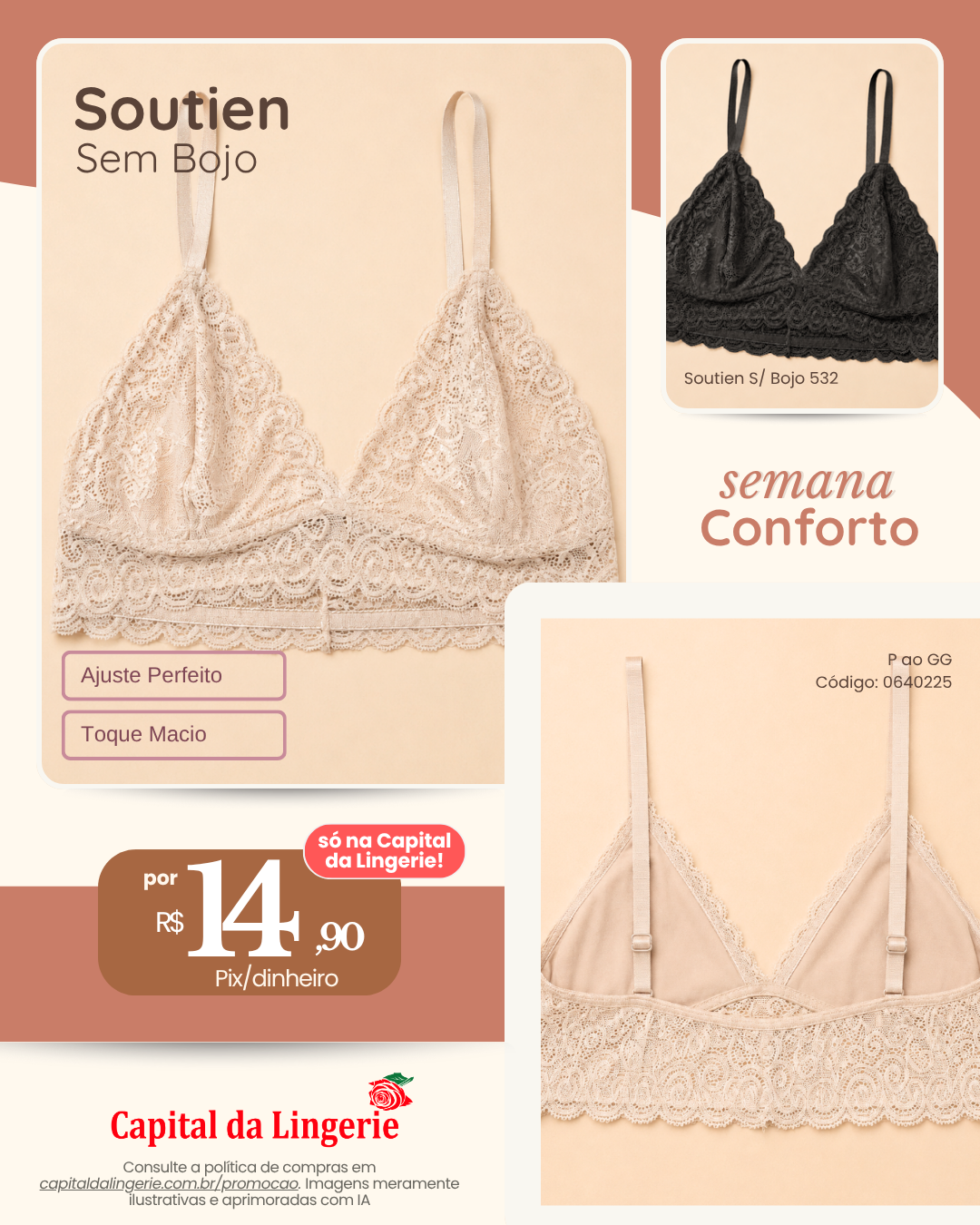 Soutien Sem Bojo por R$ 14,90 na Semana do Conforto