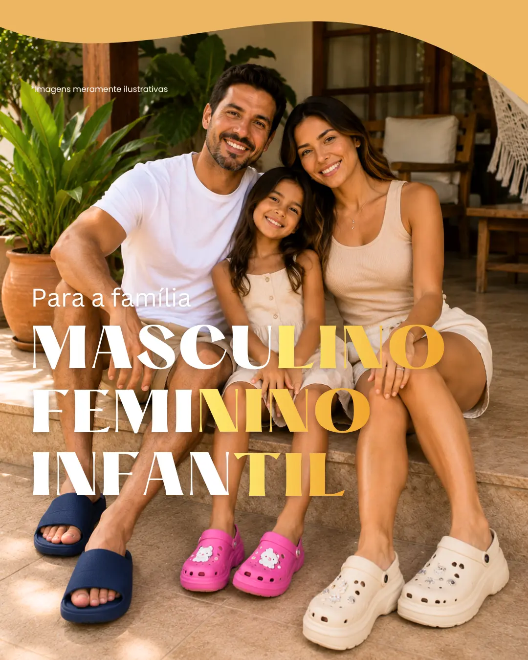 Lançamento para a família: masculino, feminino e infantil